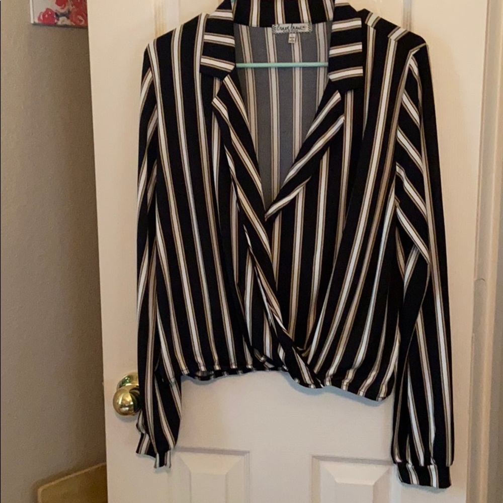 Black striped blouse